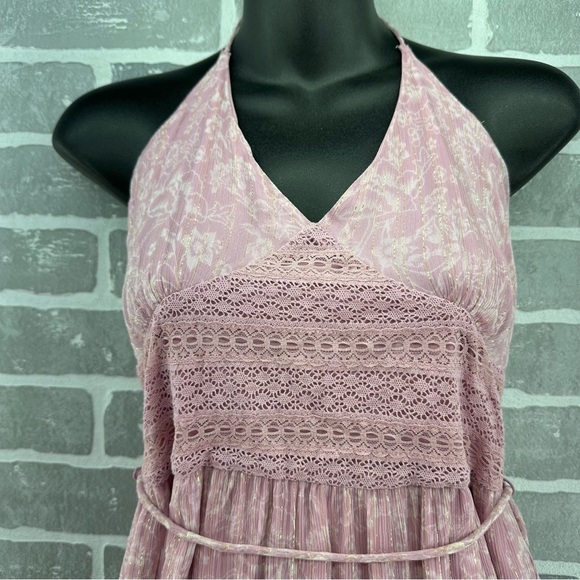 Tularosa Brooks Dress Lilac Toile Floral Asymmetrical Hem Dress Size Medium - Picture 5 of 11